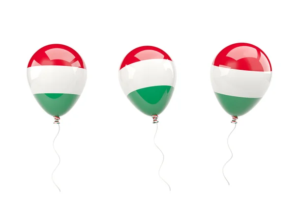 Lucht ballonnen met vlag van Hongarije — Stockfoto