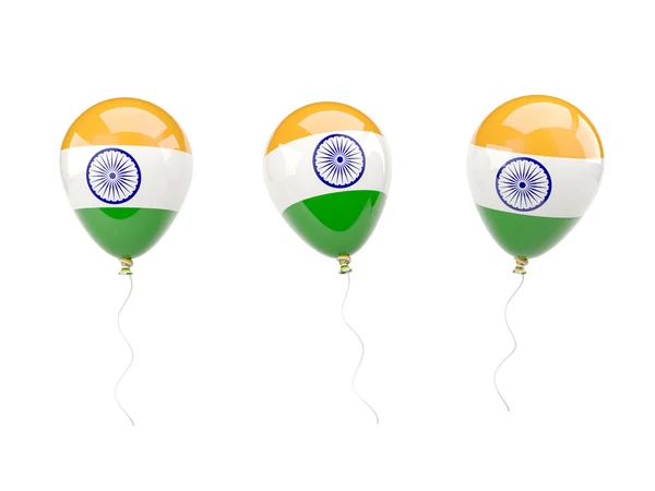 Palloncini d'aria con bandiera dell'India — Foto Stock