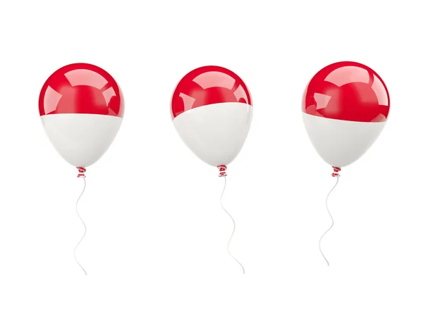 Balões de ar com bandeira de indonésia — Fotografia de Stock