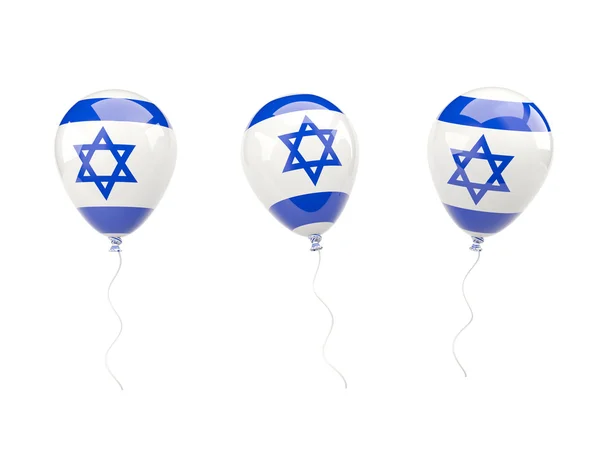 Globos de aire con bandera de Israel — Foto de Stock