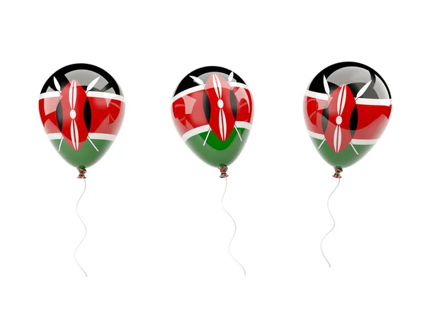 Air balloons with flag of kenya — Stock Photo, Image