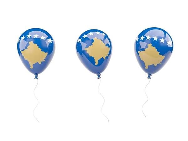 Balões de ar com bandeira de kosovo — Fotografia de Stock