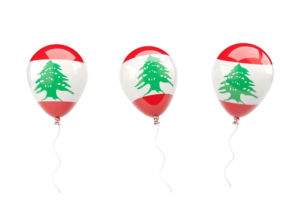 Air balloons with flag of lebanon — Stock Photo, Image