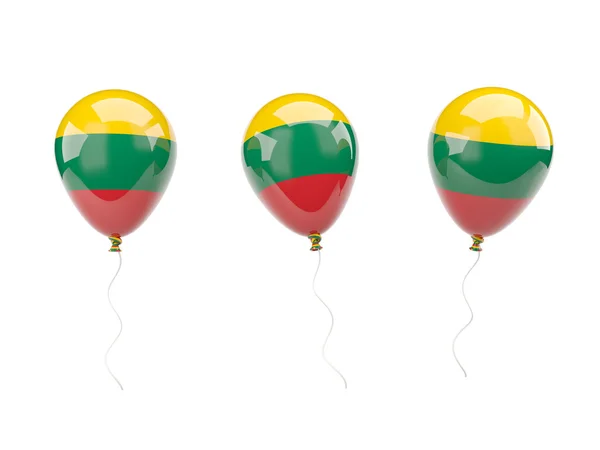 Ballons à air avec drapeau de la lithuanie — Photo