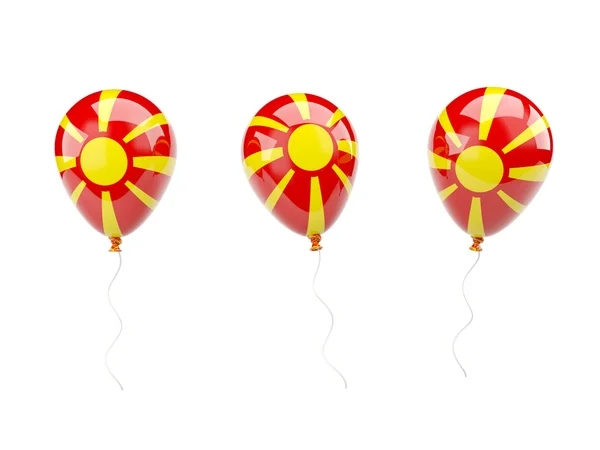 Lucht ballonnen met vlag van Macedonië — Stockfoto