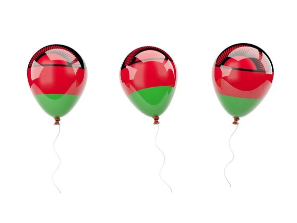 Ballons aériens avec drapeau de malawi — Photo