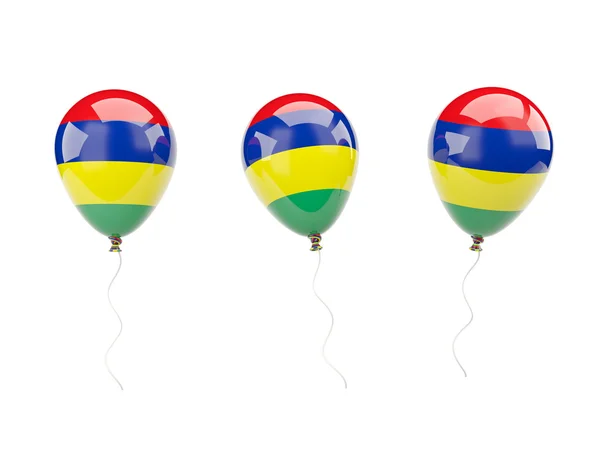 Air balloons with flag of mauritius — Stock Photo, Image
