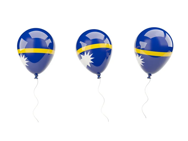 Palloncini d'aria con bandiera di nauru — Foto Stock