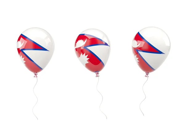 Globos de aire con bandera de nepal —  Fotos de Stock