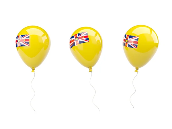 Lucht ballonnen met vlag van niue — Stockfoto