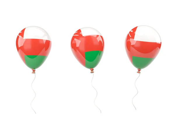 Lucht ballonnen met vlag van oman — Stockfoto