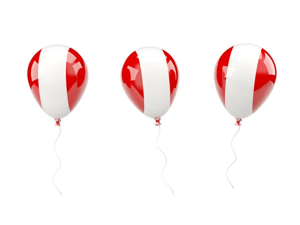 Globos de aire con bandera de perú — Foto de Stock