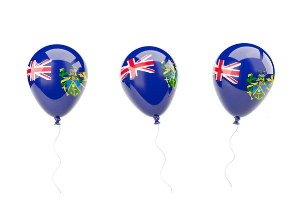 Air balloons with flag of pitcairn islands — Stock Photo, Image