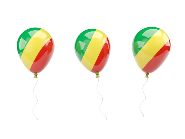 Lucht ballonnen met vlag van Congo-Brazzaville — Stockfoto