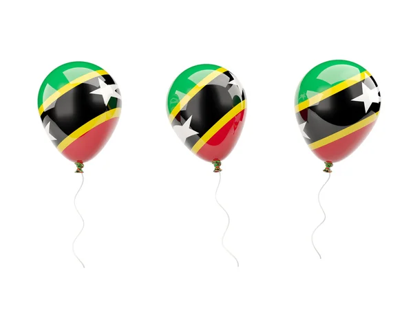 Ballons à air avec drapeau de Saint Kitts et Névis — Photo