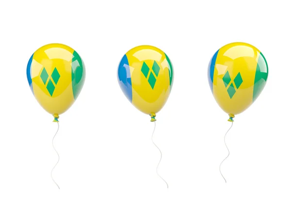 Balões de ar com bandeira de santo vincent — Fotografia de Stock