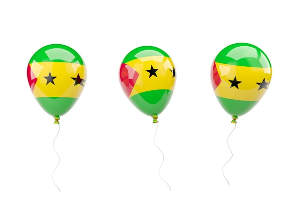 Lucht ballonnen met vlag van sao Tomé en principe — Stockfoto