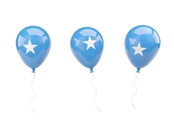 Lucht ballonnen met vlag van Somalië — Stockfoto