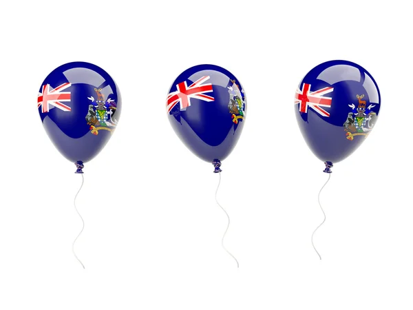 Balões de ar com bandeira de ilhas georgia sul — Fotografia de Stock