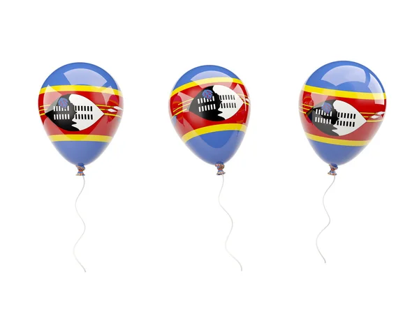 Palloncini d'aria con bandiera dello Swaziland — Foto Stock