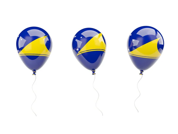 Lucht ballonnen met vlag van de Tokelau-eilanden — Stockfoto