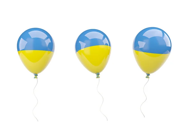 Lucht ballonnen met vlag van Oekraïne — Stockfoto