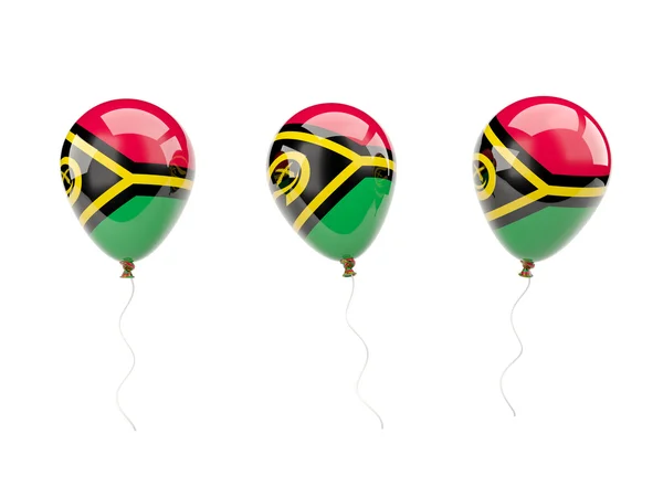 Ballons à air avec drapeau de vanuatu — Photo