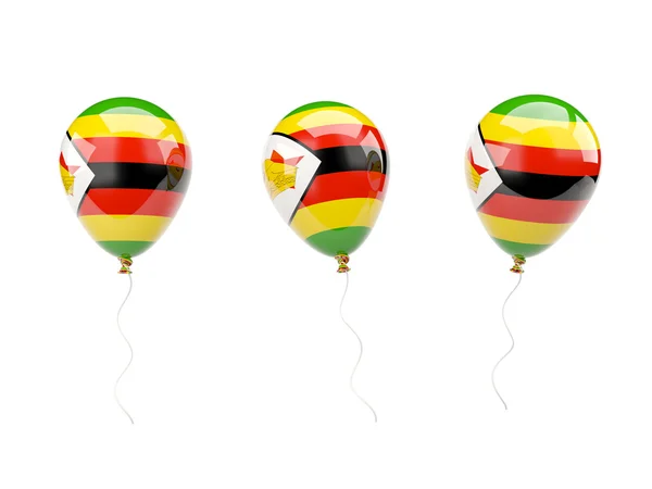 Globos de aire con bandera de zimbabwe — Foto de Stock