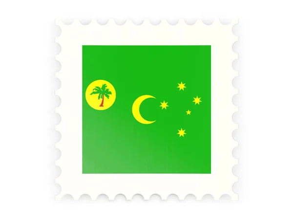 Postage stamp icon of cocos islands — Stock Photo, Image