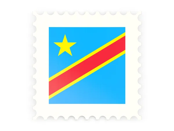 Ícone de selo postal da república democrática do congo — Fotografia de Stock