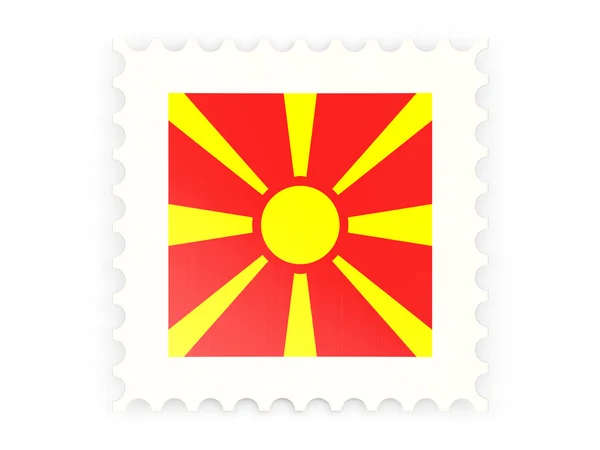 Поштова марка значок Македонії — стокове фото