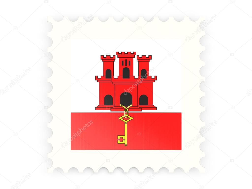 Postage stamp icon of gibraltar