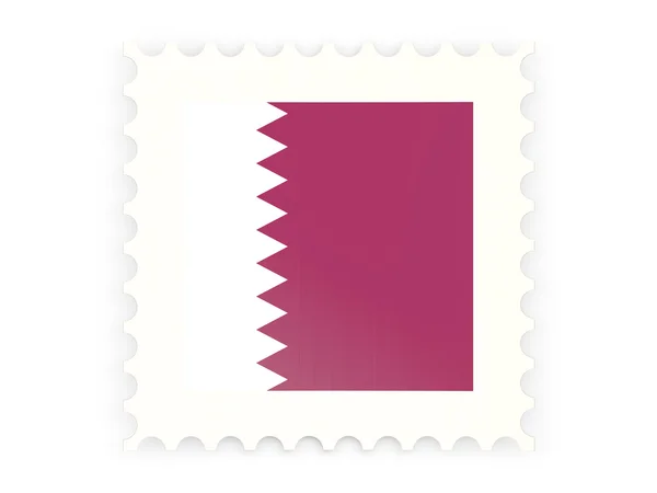 Postage stamp icon of qatar — Stock Photo, Image