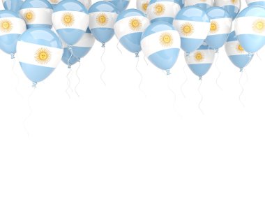 Arjantin bayrağı ile balon çerçeve