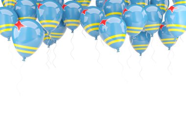 Balon kare aruba bayrağı ile