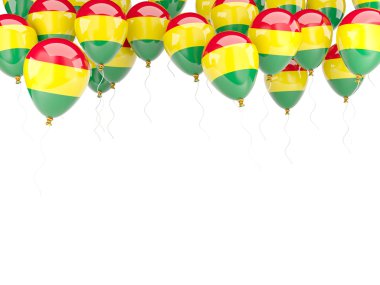 Bolivya'nın bayrak ile balon çerçeve
