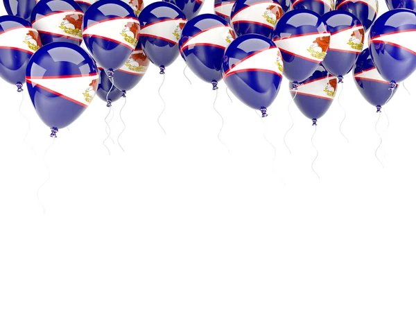 Ballon kerettel, Amerikai Szamoa zászlaja — Stock Fotó