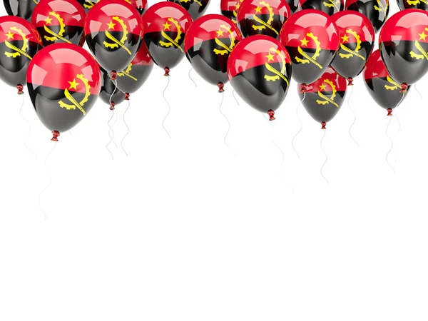 Ballon frame met vlag van angola — Stockfoto