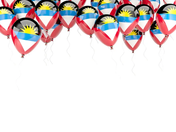 Ballon frame met vlag van antigua en barbuda — Stockfoto