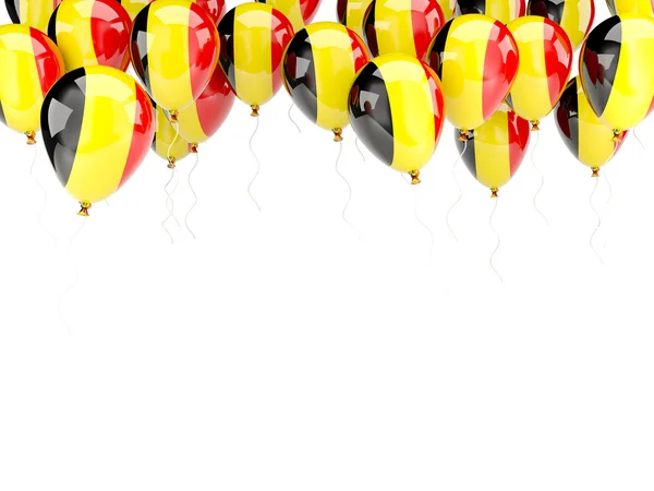 Moldura de balão com bandeira de bélgica — Fotografia de Stock