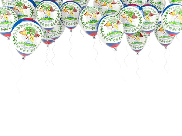 与伯利兹国旗的气球框架 — 图库照片