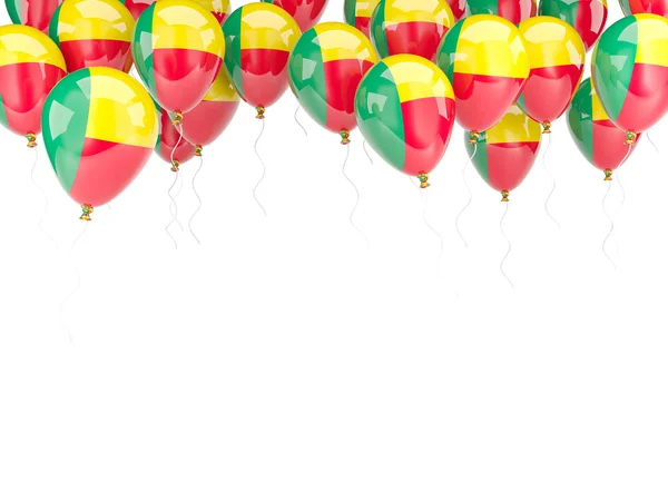 Cadre de ballon avec drapeau du Bénin — Photo