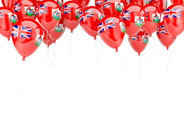 Balloon frame with flag of bermuda — Stock Photo, Image