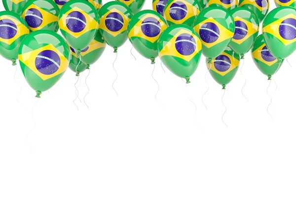 Moldura de balão com bandeira do brasil — Fotografia de Stock