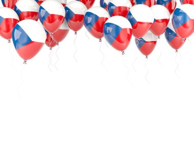 Balon çerçeve ile Çek Cumhuriyeti bayrağı