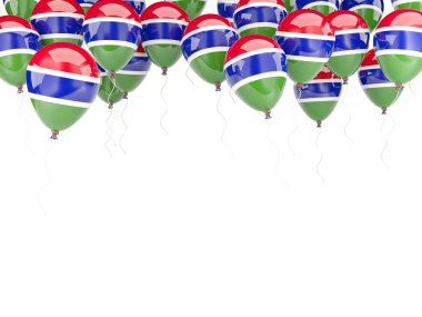 Balon çerçeve ile Gambiya Cumhuriyeti bayrağı