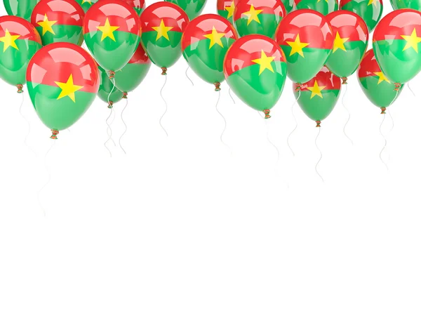 Cadre de ballon avec drapeau de burkina faso — Photo