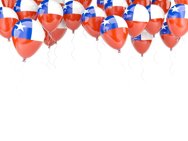 Marco de globo con bandera de chile — Foto de Stock