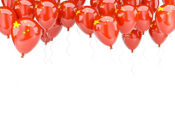 Çin bayrağı ile balon çerçeve — Stok fotoğraf
