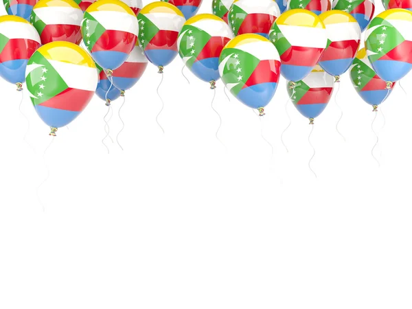 Balloon frame with flag of comoros — Stock Photo, Image